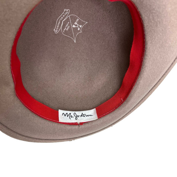 Geo W. Bollman & Co Ms. Jo Ann Wool Felt Hat‎ Women Size 20.5 in Feathered Jewel - Picture 6 of 6